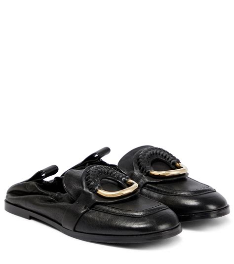 chloe c leather loafer|chloe hana loafers.